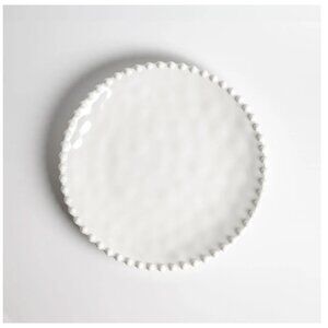Merritt Beaded  Pearl 8" Melamine Salad Plate - Set of 6